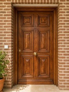 Puerta de entrada restaurada – reforma integral en Torrelodones