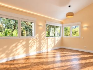 Salón comedor en la reforma integral de un chalet en Las Rozas