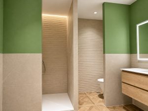 Baño en la reforma integral de un chalet en Las Rozas